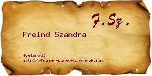 Freind Szandra névjegykártya